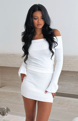 Minivestido de punto blanco "Parental Guidance"