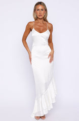 Vestido largo Starlit Skies color blanco roto