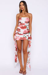 Minivestido sin tirantes Valentine Muse estampado Heirloom Bloom