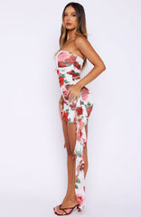 Minivestido sin tirantes Valentine Muse estampado Heirloom Bloom