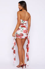 Minivestido sin tirantes Valentine Muse estampado Heirloom Bloom