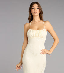 Elaine Jacquard Mesh Mermaid Dress