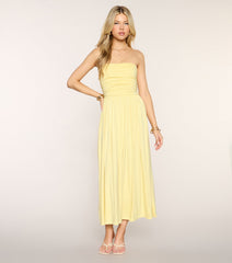 Weekend Glow A-Line Midi Tube Dress