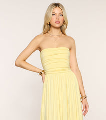 Weekend Glow A-Line Midi Tube Dress