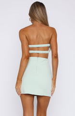Minivestido sin tirantes Keep Falling Mint