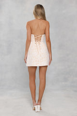 Timeless Romance Strapless Lace Mini Dress White