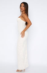 Vestido longo creme Poppy Dream