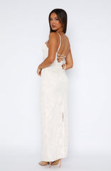 Vestido longo creme Poppy Dream