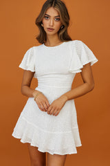 Vestido Isabelle Godê com Manga Angel Branco