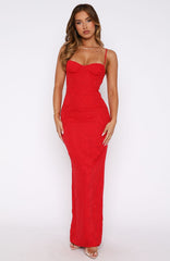 Vestido Longo Maxi Sonho de Papoula Vermelho