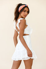Vestido de Tule Floral Jackie Pinafore Branco