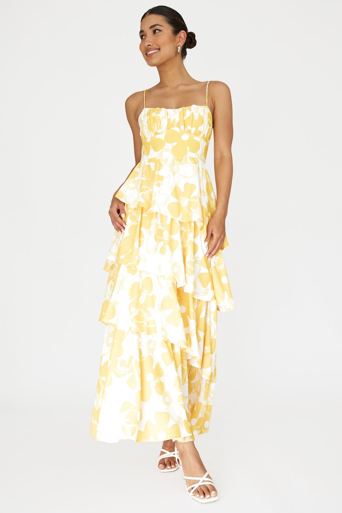 Vestido Maxi Camadas Amarelo Hopeful