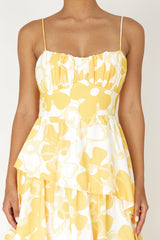 Vestido Maxi Camadas Amarelo Hopeful