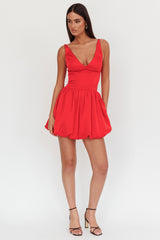 Minivestido Balão Vermelho Chamativo