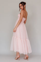 Vestido midi de tul rosa Dancing With Me Sweetheart