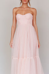 Vestido midi de tul rosa Dancing With Me Sweetheart