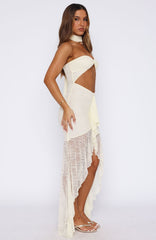 Maxivestido de encaje Inner Goddess limón