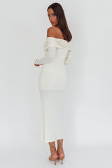 Vestido longo ombro a ombro Juju Branco