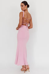 Vestido Maxi Roxo Lilás com Costas de Amarrar Dream Crush