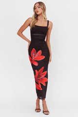Vestido largo con espalda cruzada Dream Crush Lily Black