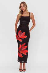 Vestido largo con espalda cruzada Dream Crush Lily Black
