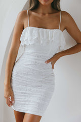 Minivestido Kaari de Renda e Babados Branco