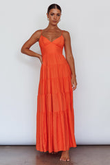 Vestido Longo de Alcinha Tangerina Main Attraction