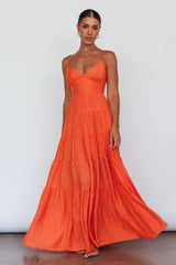 Vestido Longo de Alcinha Tangerina Main Attraction