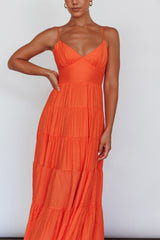 Vestido Longo de Alcinha Tangerina Main Attraction