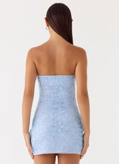 Minivestido Dangerous Kind com Miçangas - Azul