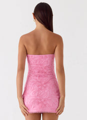 Minivestido Dangerous Kind con abalorios - Rosa