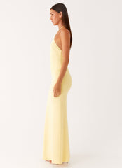 Vestido Longo Frente Única Fiesta - Amarelo Ensolarado