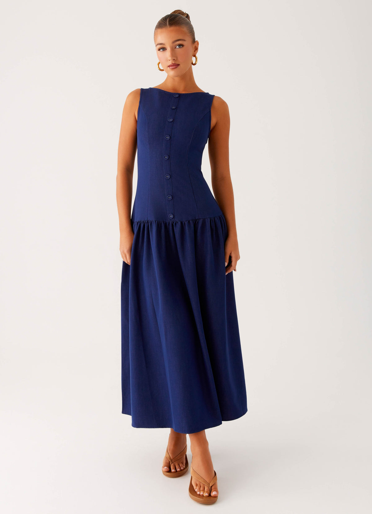 Vestido midi vaquero Hayes - Índigo
