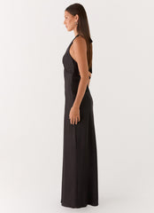 Vestido largo de satén «Heavy Hearted» - Negro