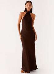 Vestido Maxi Keena Scarf - Chocolate