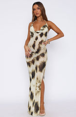 Vestido maxi I Believe In You Tocado Dorado