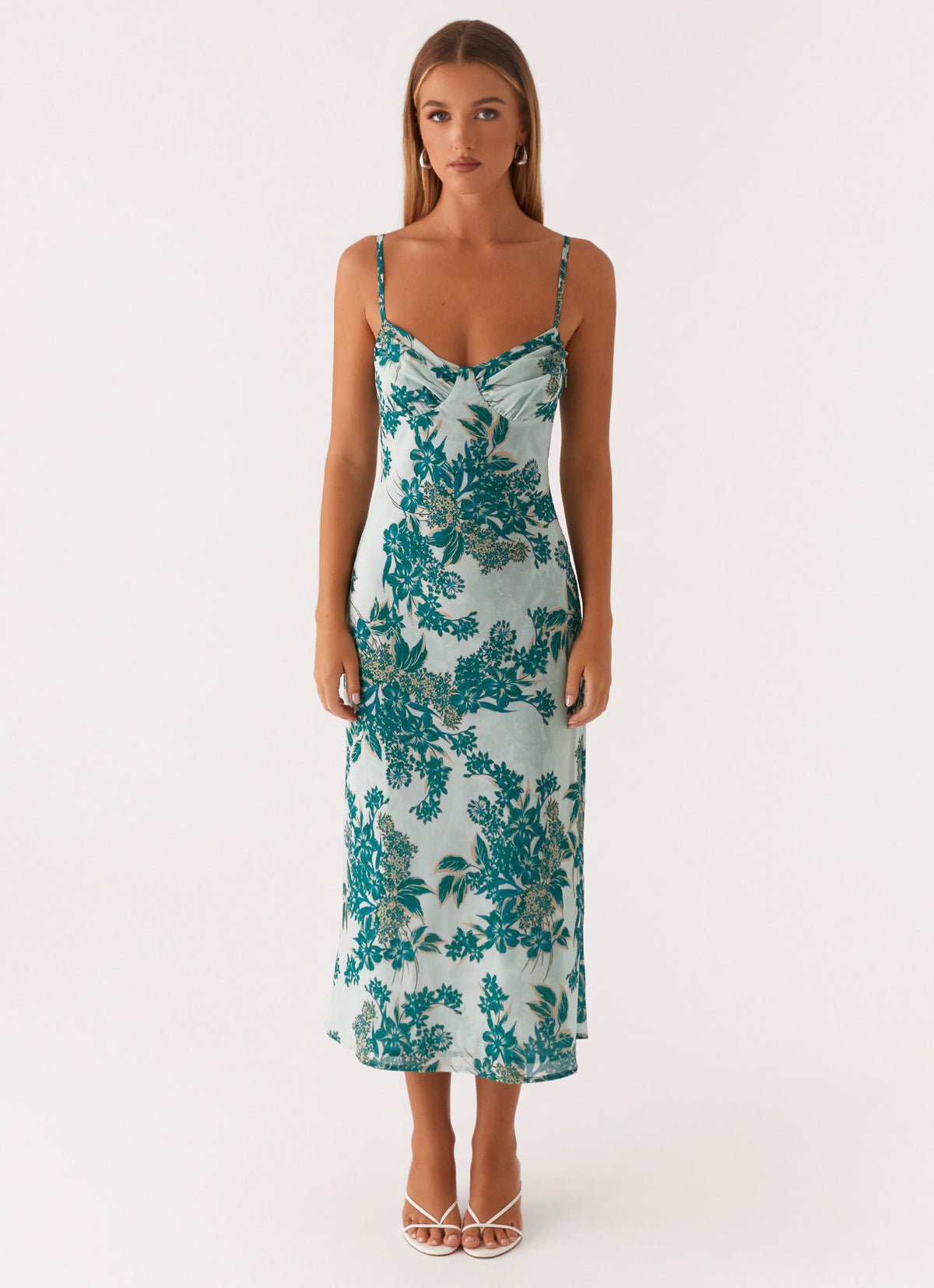Vestido midi Love Song - Estampado floral Cloud Nine