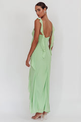Vestido Maxi Johannson com Babados Pistache
