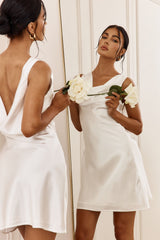 Minivestido Casablanca Night Cowl Blanco