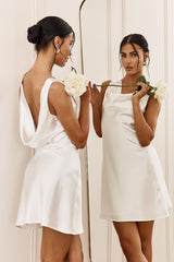 Minivestido Casablanca Night Cowl Blanco
