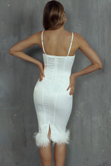 Vestido Midi com Franjas Hopelessly Devoted Branco