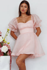 Minivestido com Manga Bufante I've Got Sunshine Rosa