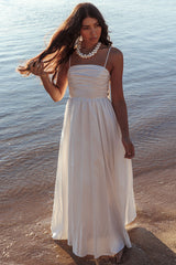Vestido Longo com Laço nas Costas Love Songs Branco