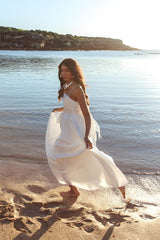 Vestido Longo com Laço nas Costas Love Songs Branco