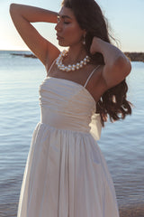 Vestido Longo com Laço nas Costas Love Songs Branco