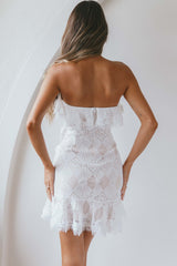 Minivestido de encaje blanco September