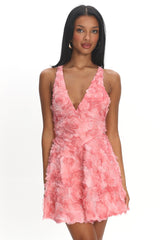 Minivestido Lavalle cruzado adornado rosa