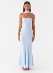 Vestido Largo Under The Pagoda - Azul