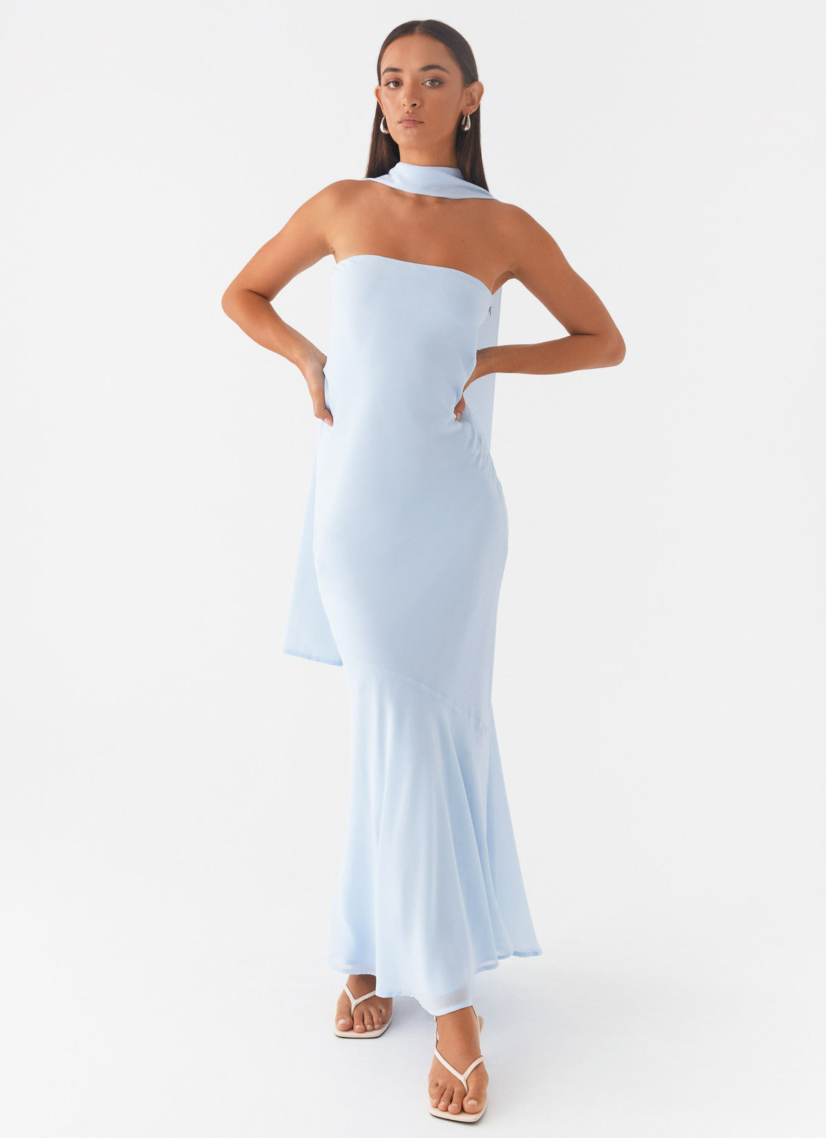 Vestido Largo Under The Pagoda - Azul