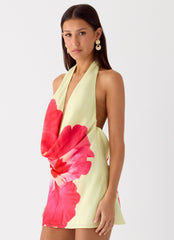 Minivestido Varindra Cowl - Estampa Floral Amarela